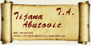 Tijana Abutović vizit kartica